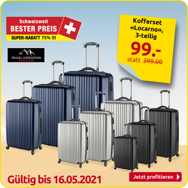 Kofferset «Locarno», 3-teilig, grau