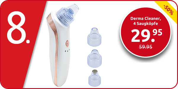 Derma Cleaner, 4 Saugköpfe