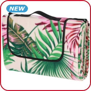 Picknickdecke beschichtet, 150 x 200 cm, beige bedruckt