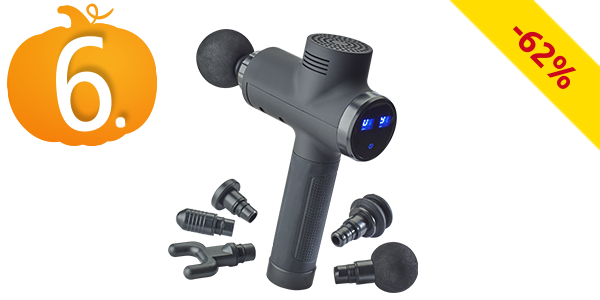 Muskelmassage Gun, 6 Geschwindigkeiten, 6 Massageköpfe