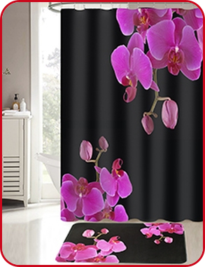 Duschvorhang «Orchidee», 180 x 180 cm