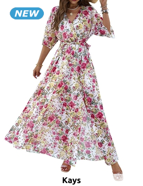 Langes Kleid «Grace», geblümt