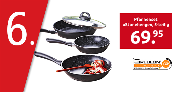 Pfannenset «Stonehenge», 5-teilig