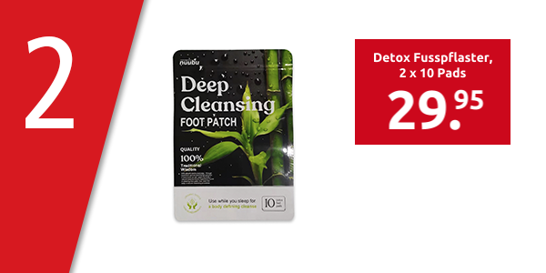 Nuubu Detox Fusspflaster, 2 x 10 Pads, für eine 10-Tages-Kur