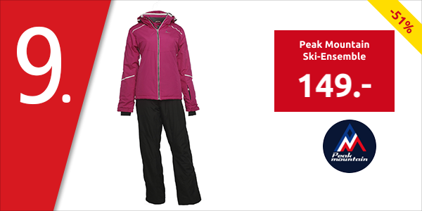 Peak Mountain Ski-Ensemble, fuchsia/schwarz