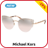 Michael Kors Damensonnenbrille «St. Anton», rosa/goldfarben