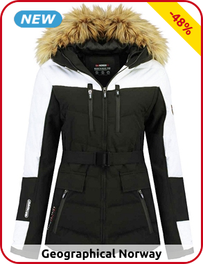 Geographical Norway Expedition Damenparka «Aquarelle», schwarz