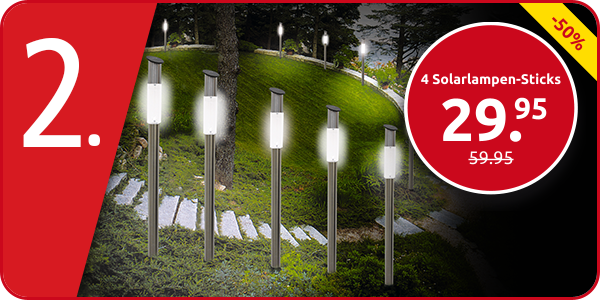 4 Solarlampen-Sticks