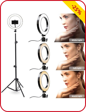 Selfie Light, Halterung & Stativ