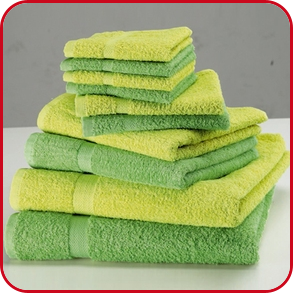 10-teiliges Frottee-Set, superflauschig, anis/grün