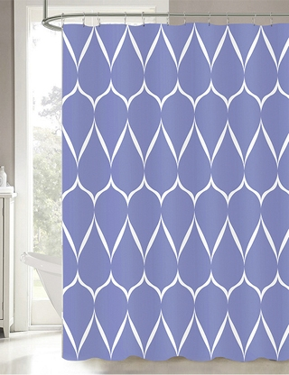 Duschvorhang «Avallon», 180 x 180 cm, bleu