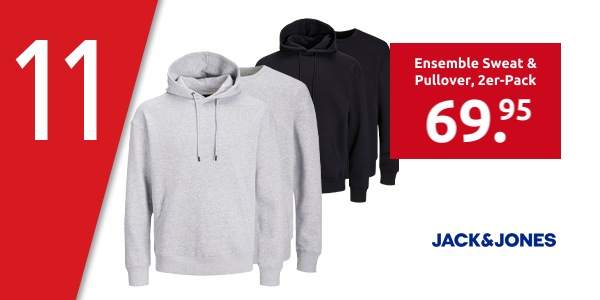 JACK & JONES Ensemble Sweat & Pullover, 2er-Pack, grau