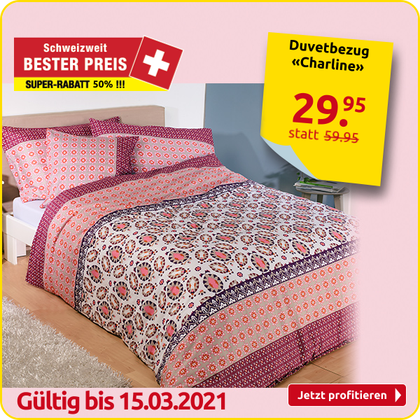 Duvetbezug «Charline» 160 x 210 cm + Pfulmenbezug 65 x 100 cm