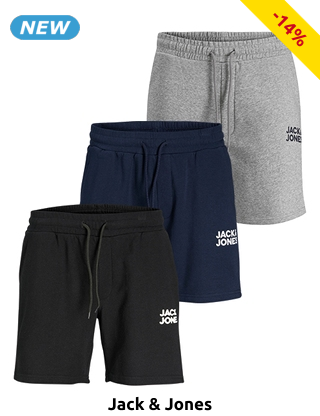 JACK & JONES Shorts mit Logo, schwarz