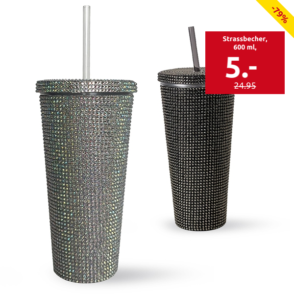 Strassbecher, 600 ml, schwarz