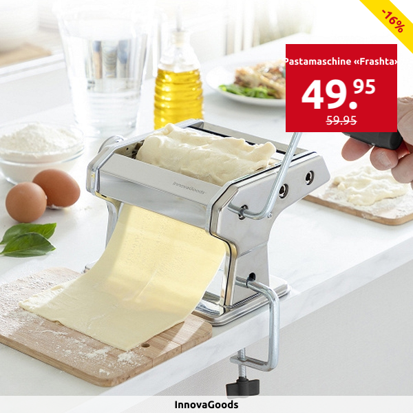 InnovaGoods Pastamaschine «Frashta», 8 Dicken-Einstellungen