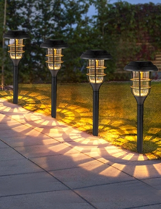 Solarlampe «Muhli», 4 Stück, mit Erdspiess