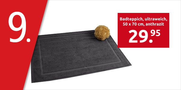 Badteppich, ultraweich, 50 x 70 cm, anthrazit