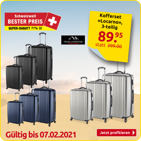 Kofferset «Locarno», 3-teilig, grau