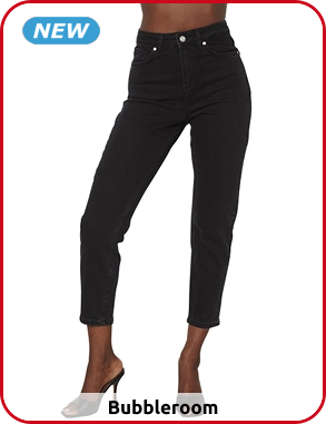 Jeans im Mom Stil, schwarz