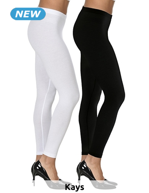Leggings, 2er-Pack, schwarz + weiss