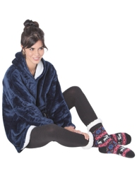 Fleecepullover, blau