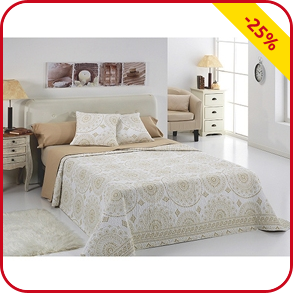 Bettüberwurf «Ethno», in zarten Tönen