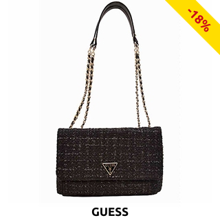 GUESS Handtasche «Cessily», schwarz