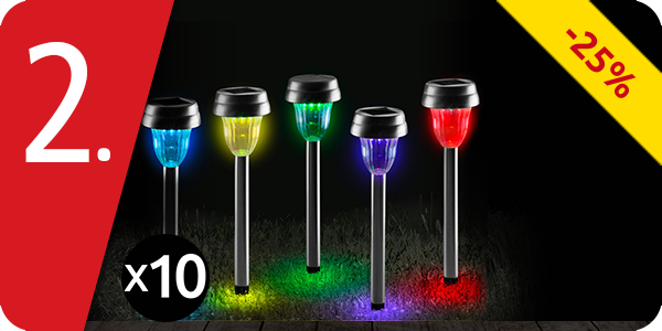 Solarlampen «Multicolor», 10 Stück