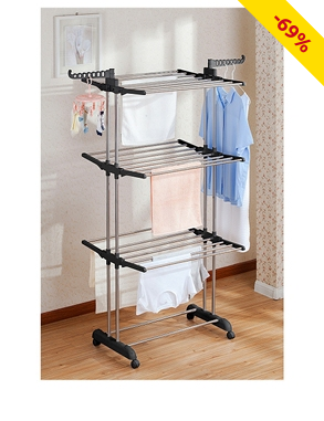 Robuster Wäscheständer, 6-armig