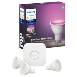 LED Lampe Philips Hue White & Color Ambiance Starter Set GU10 350 lm 2000 K - 6500 K warmweiß dimmbar 3 Stk.