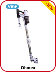 Ohmex kabelloser Zyklon-Handstaubsauger mit biegbarem Stiel