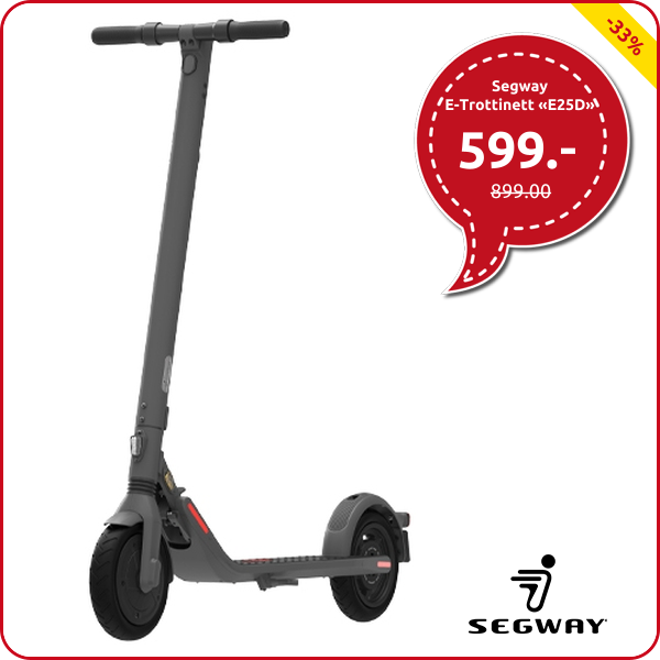 Segway E-Trottinett «E25D», Reichweite bis zu 25 km