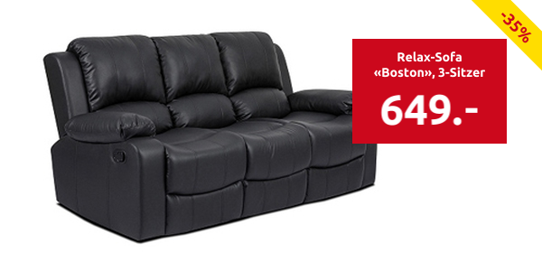 Relax-Sofa «Boston», 3-Sitzer