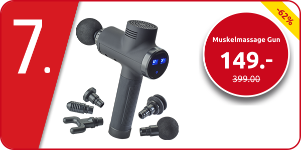 Muskelmassage Gun, 6 Geschwindigkeiten, 6 Massageköpfe