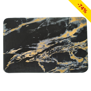 Badteppich «Schwarz/Gold», 50 x 75 cm