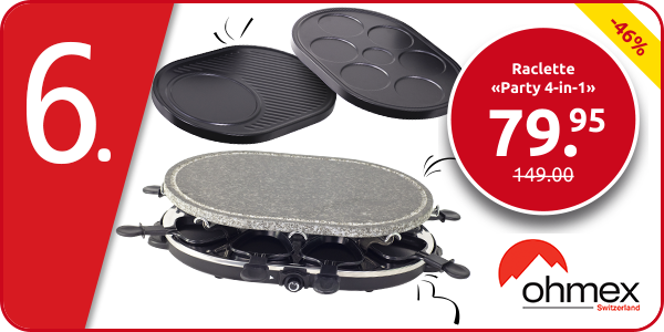 Raclette «Party 4-in-1» Ohmex