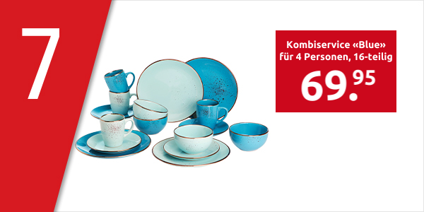Kombiservice «Blue» für 4 Personen, 16-teilig