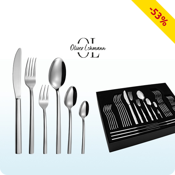 Oliver Lehmann Besteckkoffer «Cara», 72-teilig für 12 Personen