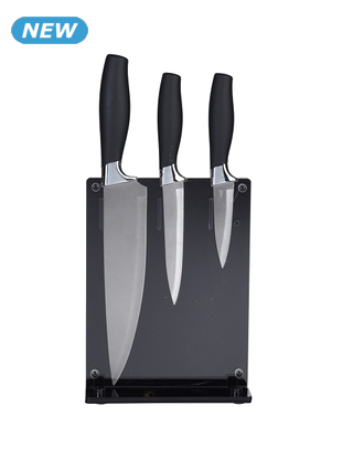 Messerset, 3-teilig, mit Halterung