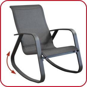 Schaukelstuhl mit Alurahmen