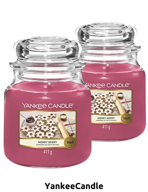 Duft-Kerzen «Merry Berry», fruchtige, süsse und vanillige Noten, 2 Stück