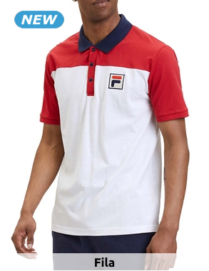 FILA Polo «Linshan», weiss/rot/blau