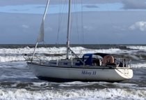 Segelyacht strandet vor Norderney