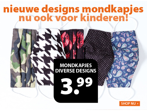 Mondkapjes voor 3,99