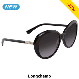 Longchamp Damensonnenbrille, schwarz und braun