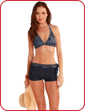 Triangel-Bikini mit Boxerslip