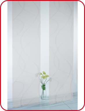 Schiebevorhang «Panel», weiss/grau