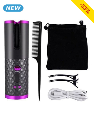 Haarlockenwickler, LCD-Bildschirm, kabellos