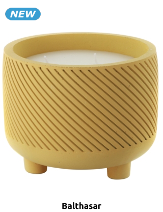 Balthasar Topfkerze, Ø5 cm, senf